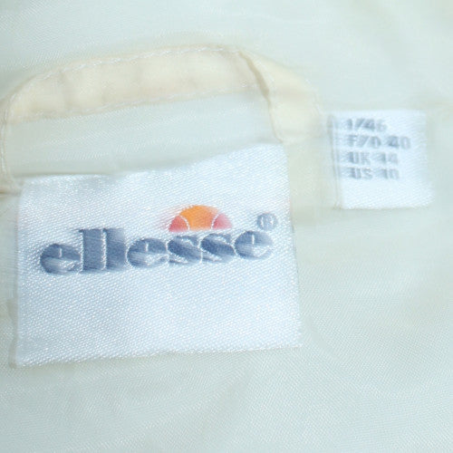 Ellesse Womens Ivory Hooded Anorak Jacket UK 14 Mid-Length Zip