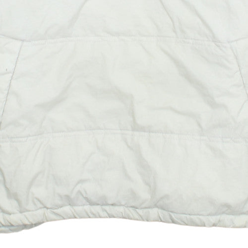 Ellesse Womens Ivory Hooded Anorak Jacket UK 14 Mid-Length Zip