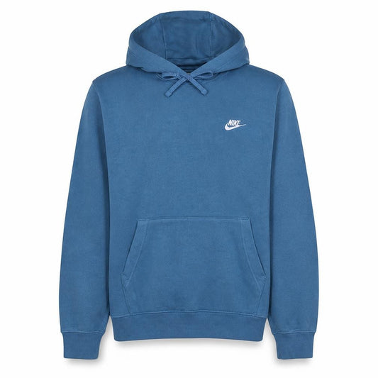 Nike Men's Blue Pullover Hoodie M Fleece Logo Sweatshirt