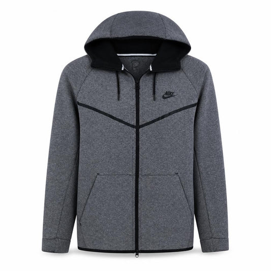 Nike Men’s Grey Full Zip Hoodie Jacket L Sportswear