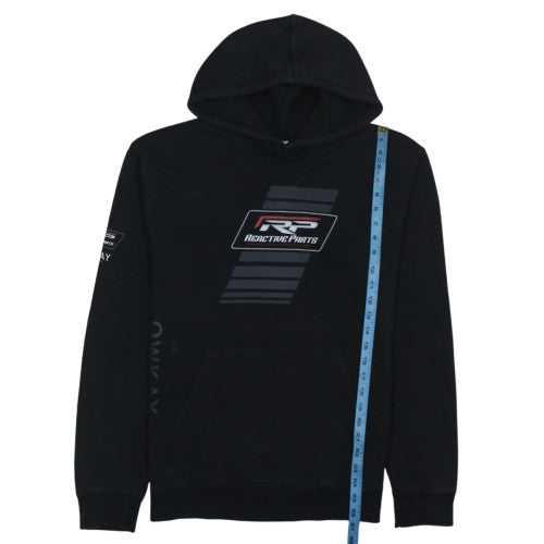 Russell Men's Black Pullover Hoodie RP Reactive Parts Logo Size L
