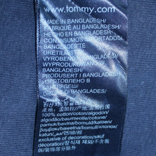 Tommy Jeans Men's Navy Slim Fit Long Sleeve Cotton T-Shirt XL
