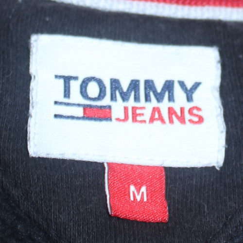 Tommy Jeans Womens Black Medium Sweatshirt Floral Logo Pullover