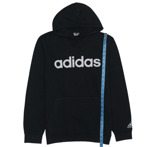 Adidas Men's Black Pullover Hoodie M Graphic Logo Sportswear