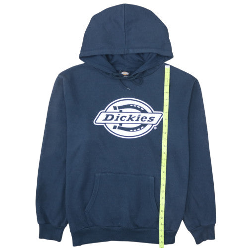 Dickies Men's Blue Pullover Hoodie L Fleece Logo Sweatshirt