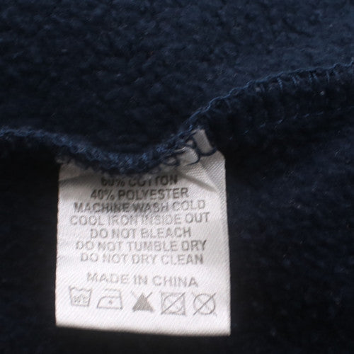 Dickies Men's Blue Pullover Hoodie L Fleece Logo Sweatshirt