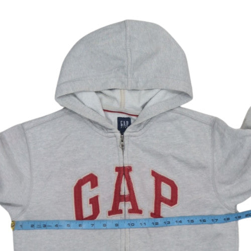 GAP Kids Boys Grey Full Zip Hoodie 10-11 Years Cotton Blend Logo Hooded