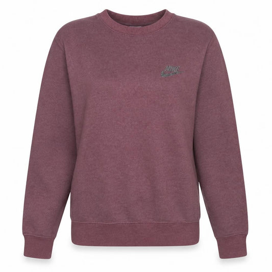 Nike Womens Burgundy Cotton Blend Crew Neck Pullover Sweatshirt M
