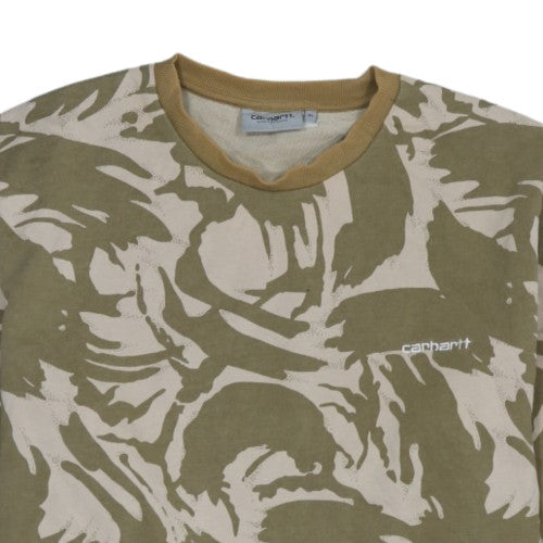 Carhartt WIP Men's Beige Camo XL Crew Neck Sweatshirt