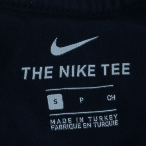 Nike Men's Navy Long Sleeve Crew Neck Graphic T-Shirt Size S