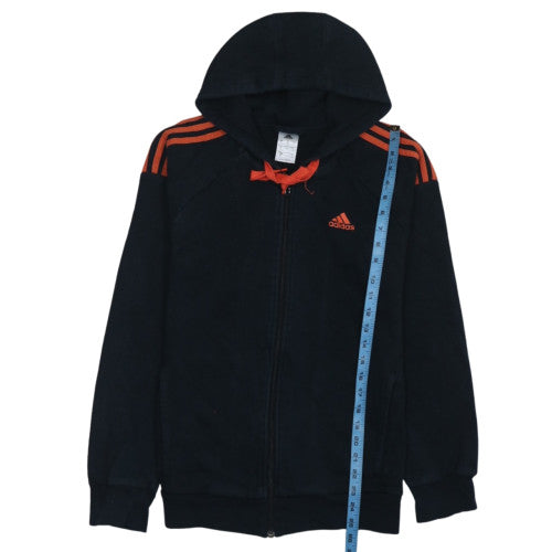 adidas Men's Black Full Zip Hoodie S Sports Fleece Jacket