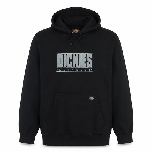 Dickies Mens Black Pullover Hoodie Workwear Cotton Blend L