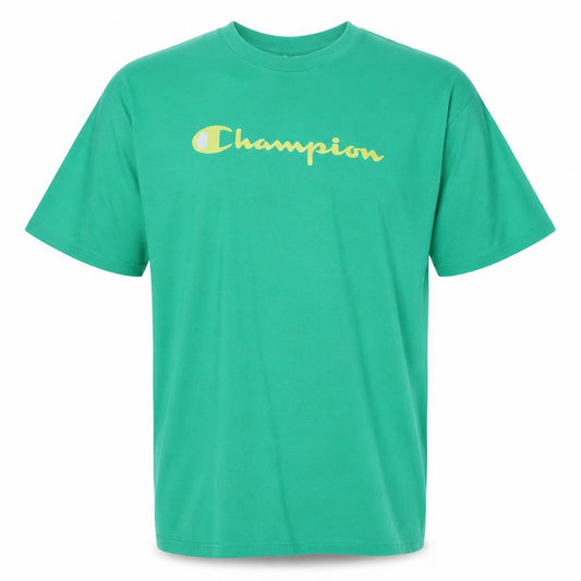 Champion Men's Green 2XL Crew Neck Graphic Print T-Shirt