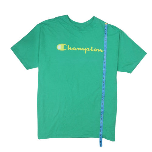 Champion Men's Green 2XL Crew Neck Graphic Print T-Shirt