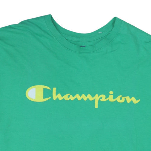 Champion Men's Green 2XL Crew Neck Graphic Print T-Shirt