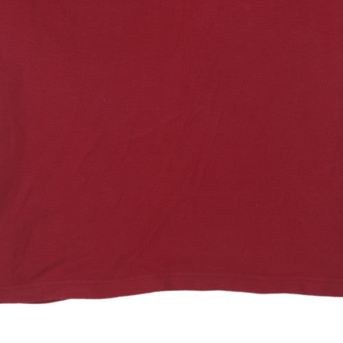Chaps Men's Red Cotton Short Sleeve Polo Shirt XXL