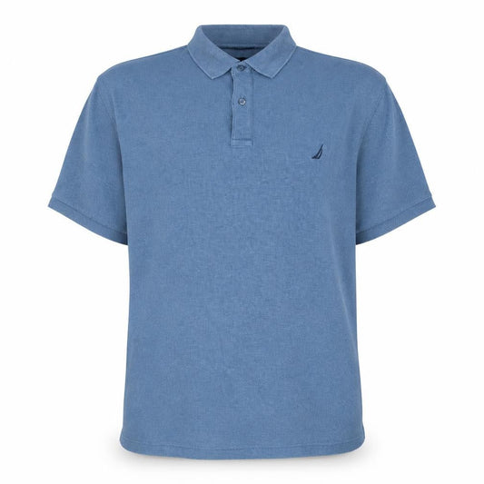 Nautica Men's Blue Cotton Short Sleeve Polo Shirt XL