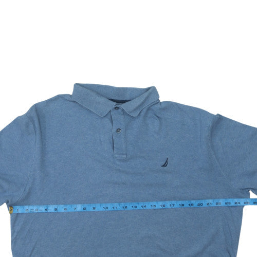 Nautica Men's Blue Cotton Short Sleeve Polo Shirt XL