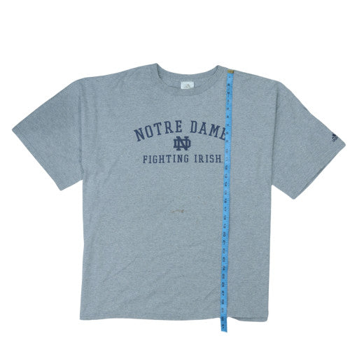 Adidas Women’s Grey Notre Dame 2XL Basic Sports T-Shirt