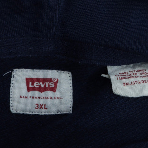 Levi's Men's Blue 3XL Pullover Hoodie Graphic Logo Fleece