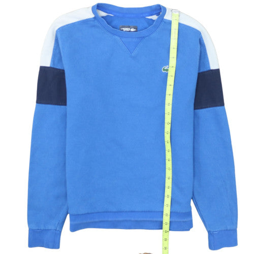 Lacoste Sport Men's Blue Crew Neck Long Sleeve Pullover Sweatshirt - Size S