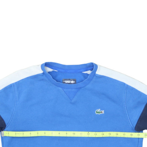 Lacoste Sport Men's Blue Crew Neck Long Sleeve Pullover Sweatshirt - Size S