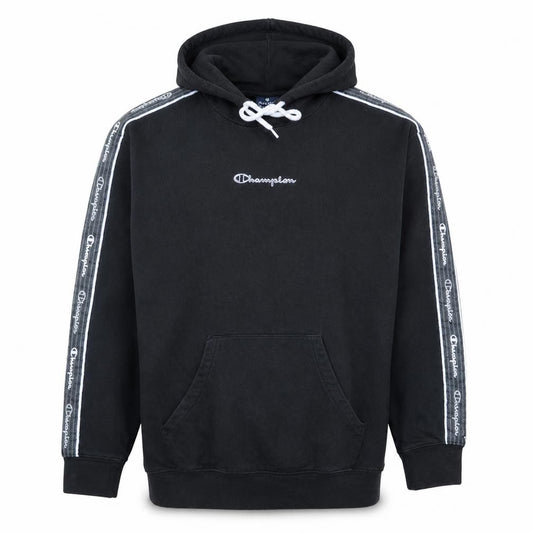 Champion Men's Black Pullover Hoodie Medium Embroidered Logo Fleece