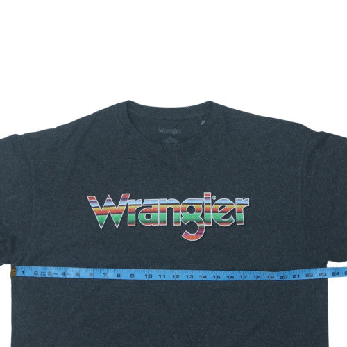 Wrangler Men's Charcoal Graphic Print Crew Neck T-Shirt XL