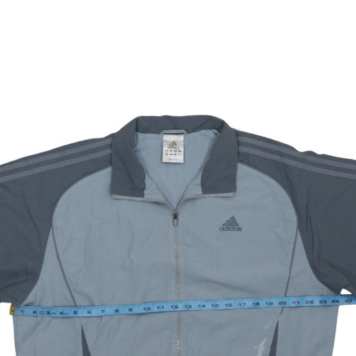Adidas Men's Grey Full Zip Sports Jacket Size 42 Regular Fit