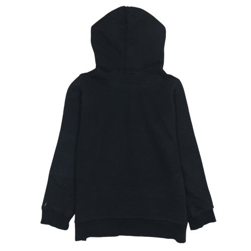Adidas Womens Black Small Trefoil Pullover Hoodie Sweatshirt