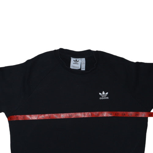 Adidas Mens Black Regular Fit Crew Neck Pullover Sweatshirt S