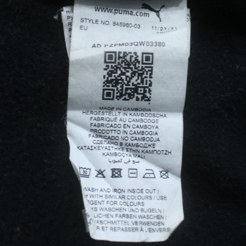 Puma Men's Black 3XL Pullover Hoodie with Logo Print