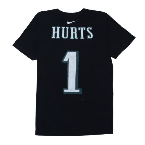 Nike Men's Black Philadelphia Eagles Hurts #1 Sports T-Shirt XL