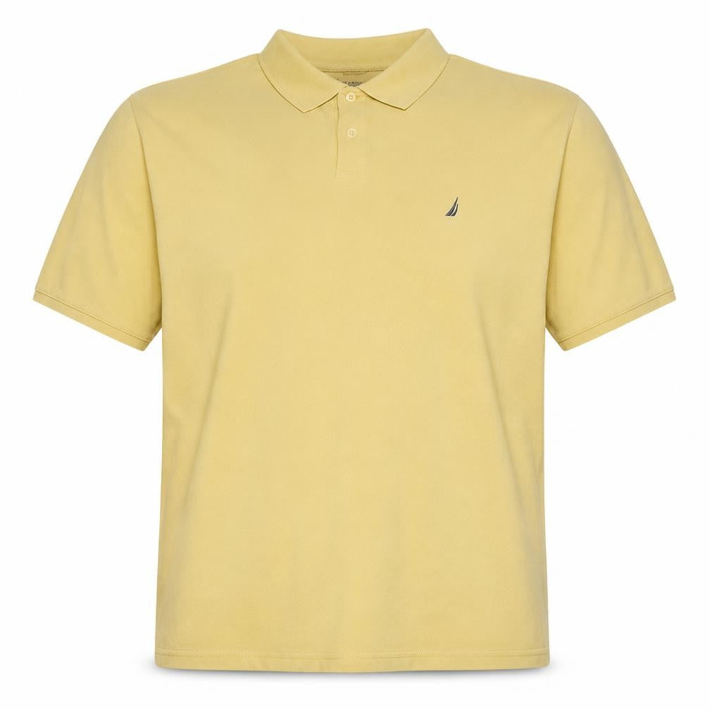 Nautica Men's Yellow 2XL Cotton Short Sleeve Polo Shirt Casual