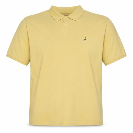 Nautica Men's Yellow 2XL Cotton Short Sleeve Polo Shirt Casual