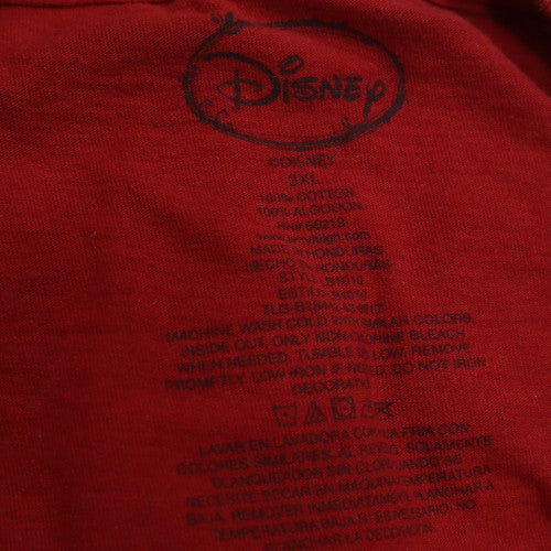 Disney Womens Red 2XL Minnie Mouse Mom T-Shirt Short Sleeve