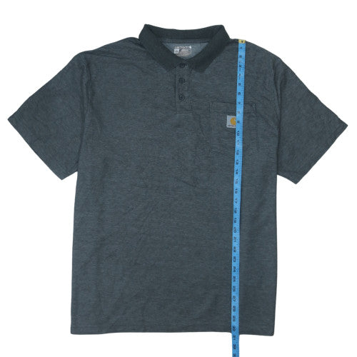 Carhartt Men's Grey 2XL Loose Fit Cotton Polo Shirt