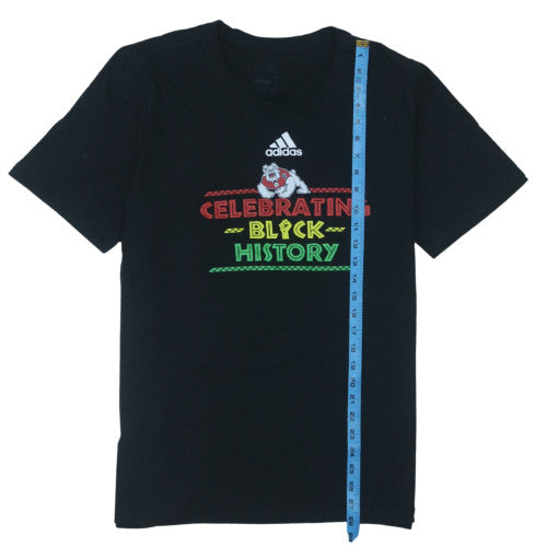 Adidas Men's Black Graphic Cotton T-Shirt Medium Celebrating Black History