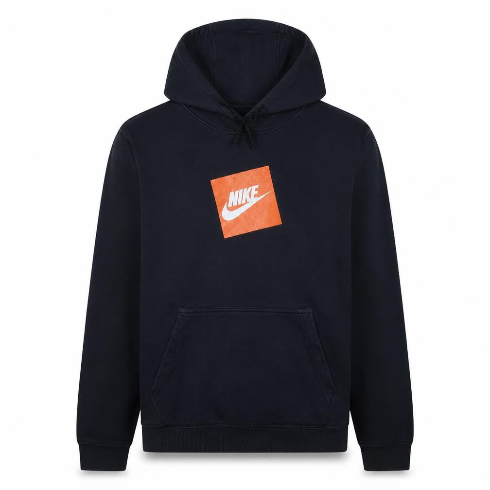 Nike Men's Black Pullover Hoodie M Fleece Logo Sportswear