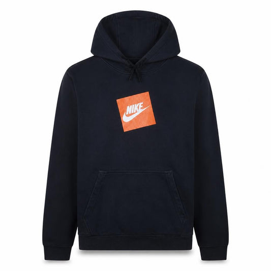 Nike Men's Black Pullover Hoodie M Fleece Logo Sportswear
