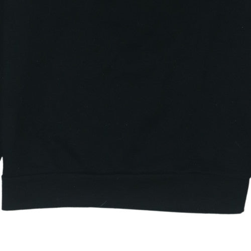 Kappa Womens Black 1/4 Zip Sweatshirt Medium Logo Sports Pullover