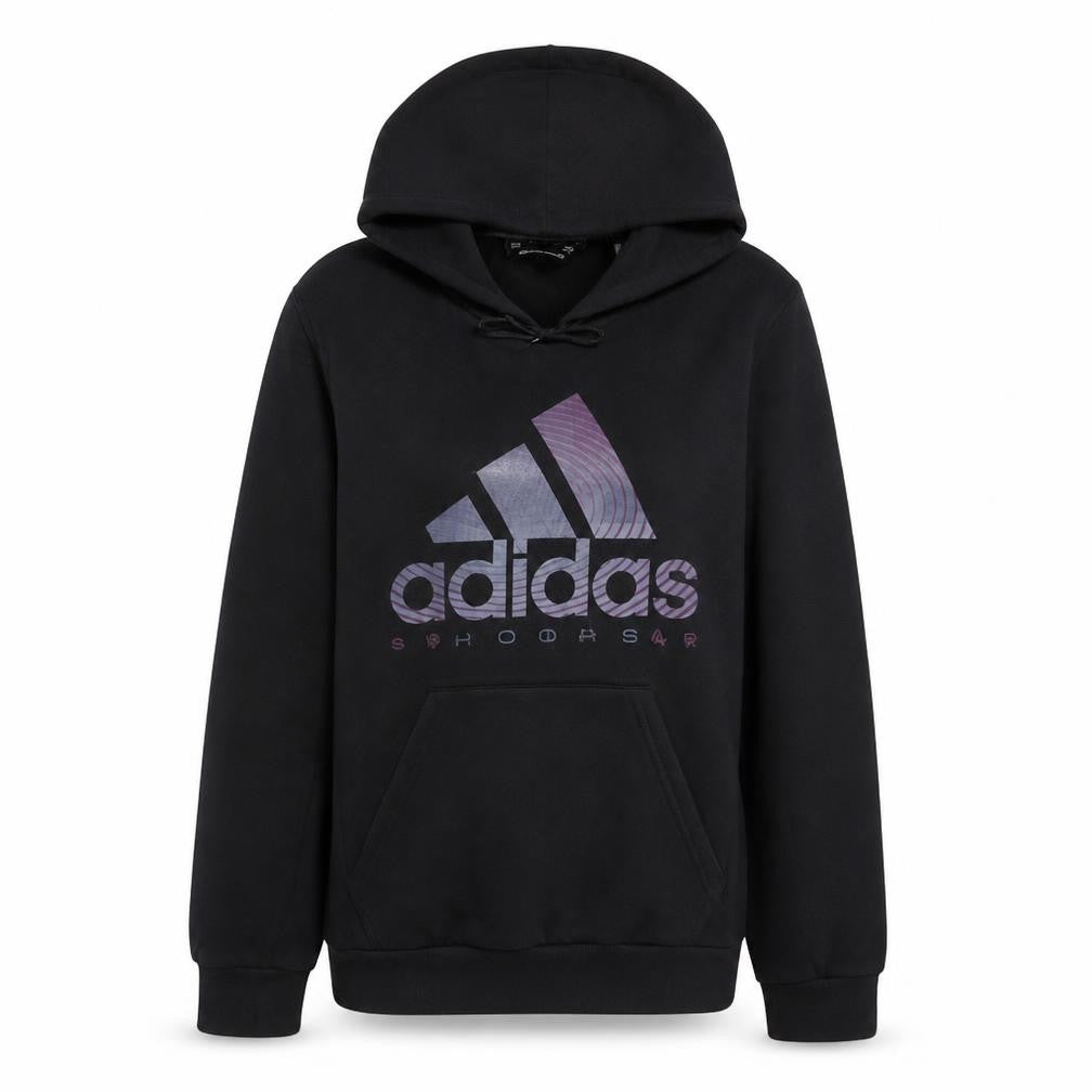 Adidas Women's Black Hoops Pullover Hoodie Size M
