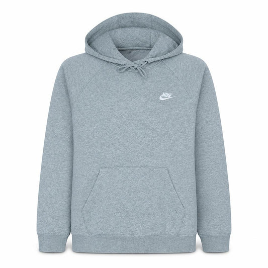 Nike Womens Grey Hoodie L Pullover Cotton Blend Drawstring Hooded Sweatshirt