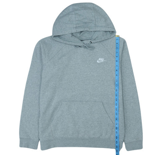 Nike Womens Grey Hoodie L Pullover Cotton Blend Drawstring Hooded Sweatshirt
