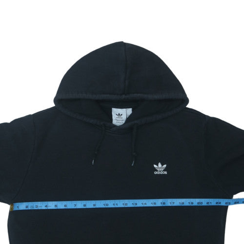 adidas Men Black L Pullover Hoodie Fleece Logo Sportswear