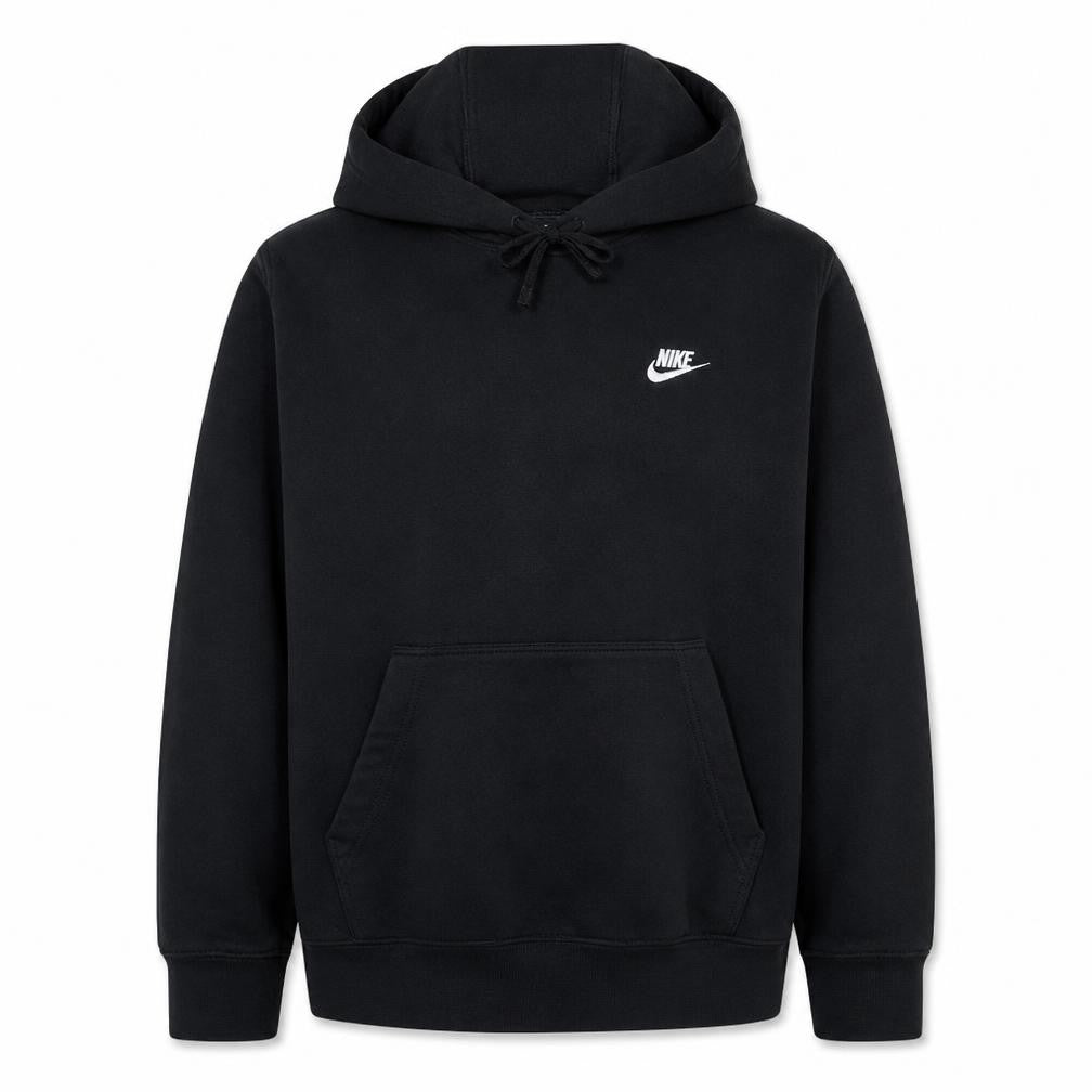 Nike Men's Black Pullover Hoodie M Regular Fit Fleece Sweatshirt