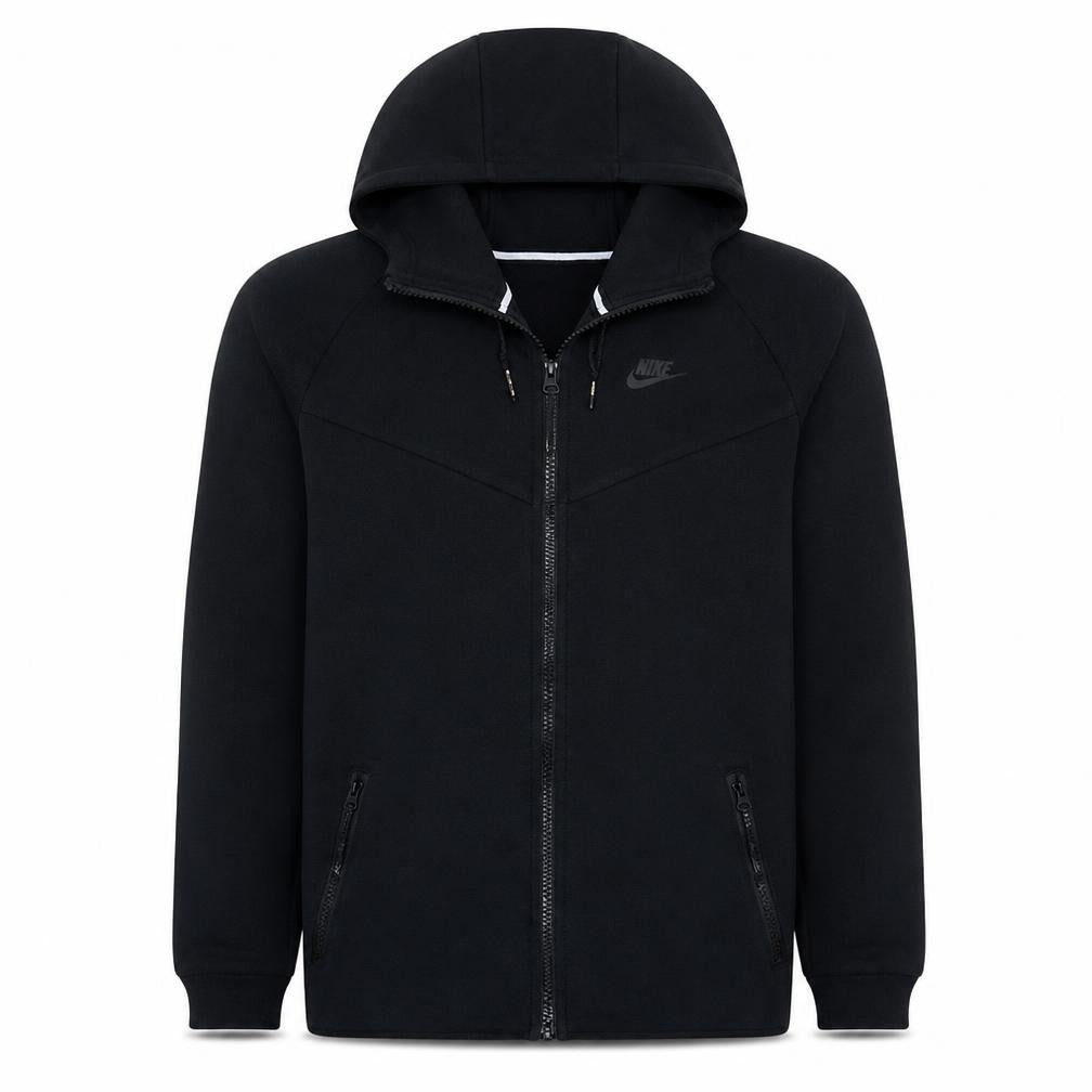 Nike Men's Black Full Zip Hoodie L Regular Fit