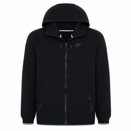 Nike Men's Black Full Zip Hoodie L Regular Fit