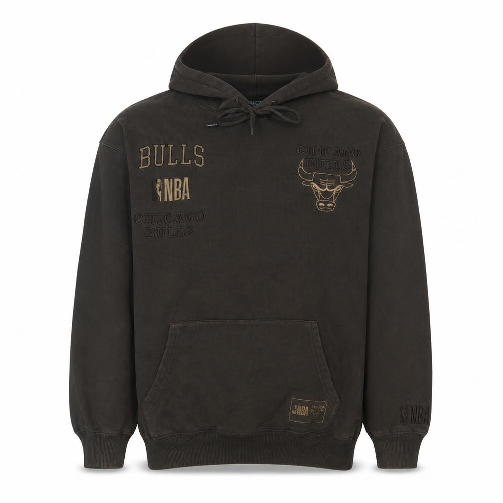 NBA Chicago Bulls Men's Brown Pullover Hoodie Size L Fleece Sweatshirt