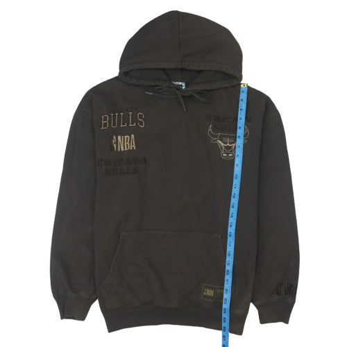 NBA Chicago Bulls Men's Brown Pullover Hoodie Size L Fleece Sweatshirt